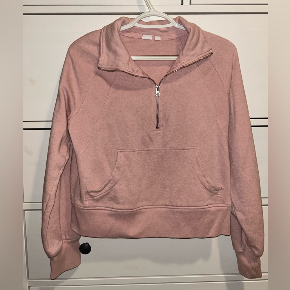 Gap Women's Pink Half-Zip Sweatshirt